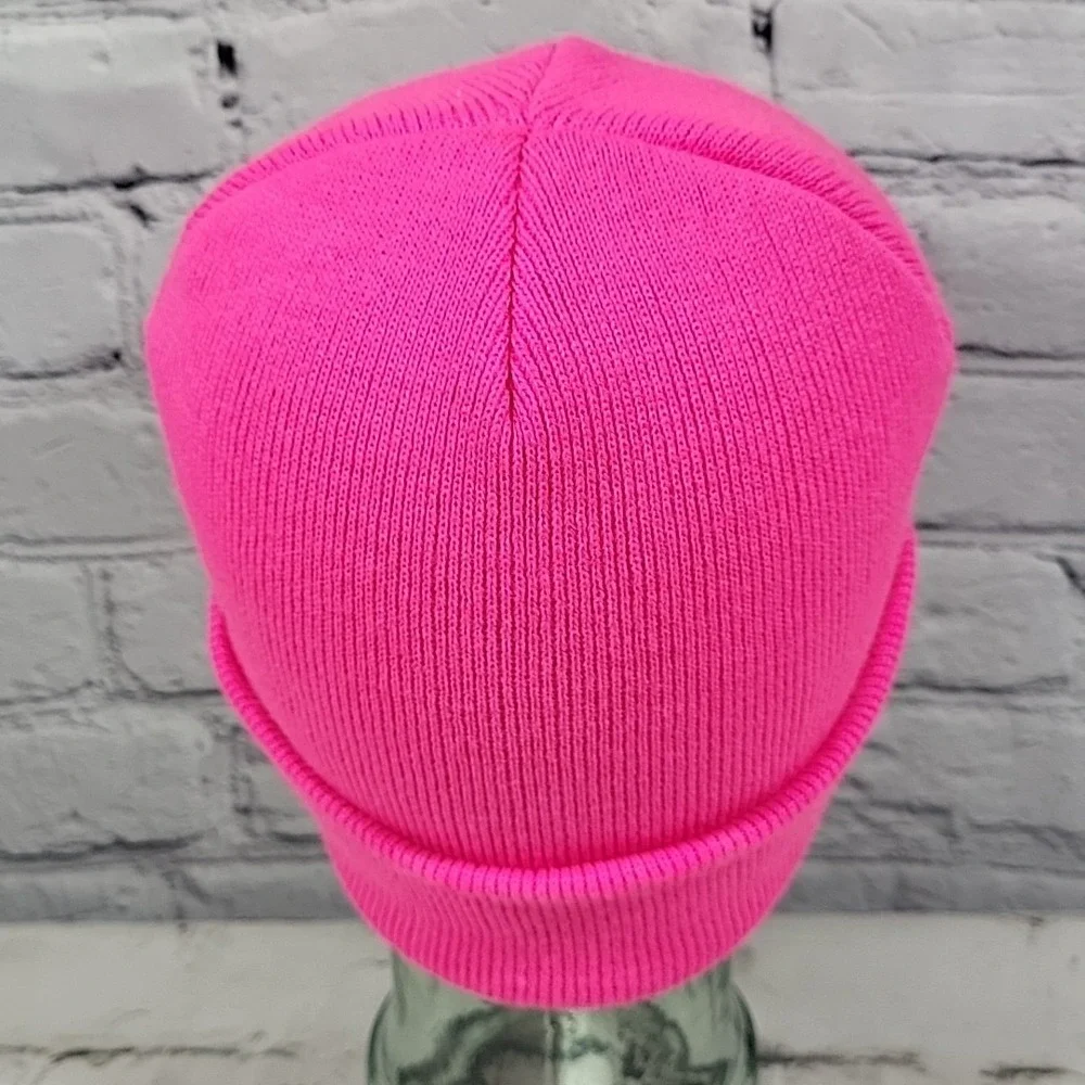 Las Vegas Nevada Beanie Hat‎ Womens Pink High Vis Stretch Warm Winter Ski Cap